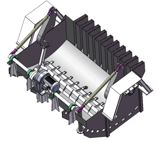 Diameter 3100mm Rotary Disk Filter Steel Structure Wastewater Disk Filters