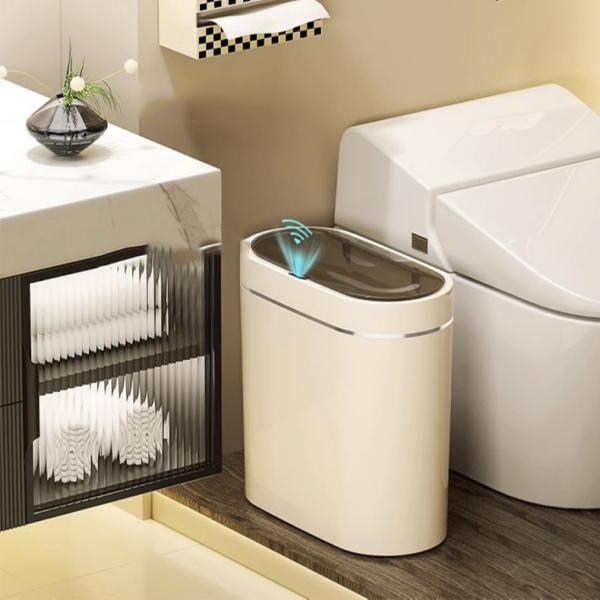 Home 2023 New Toilet Living Room with Cover Narrow Slit From the Electric Intelligent Induction Garbage Can