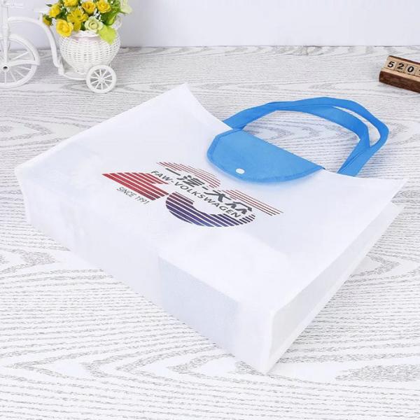 Handheld Promotional Non Woven Fabric Bags Heat Transfer Printing Reusable