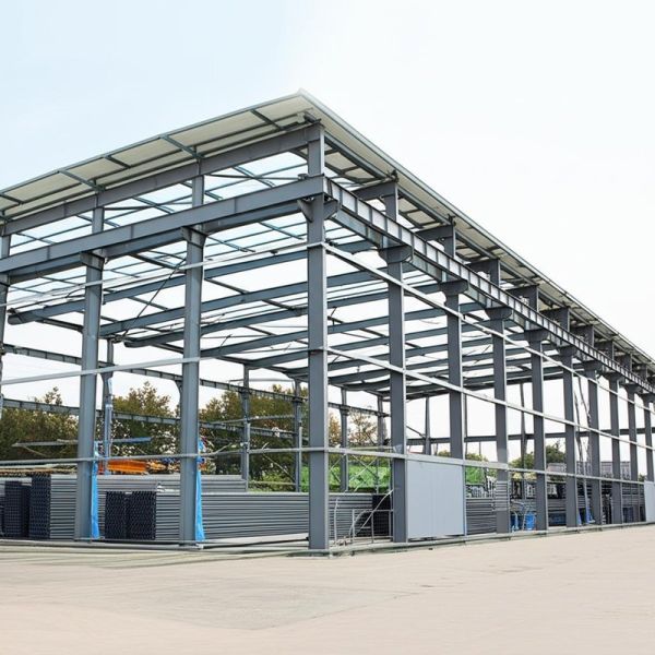Durable Steel Structure Warehouse with Q235B Steel Material, Customizable Height 4-12 Meters, and High Fire Resistance