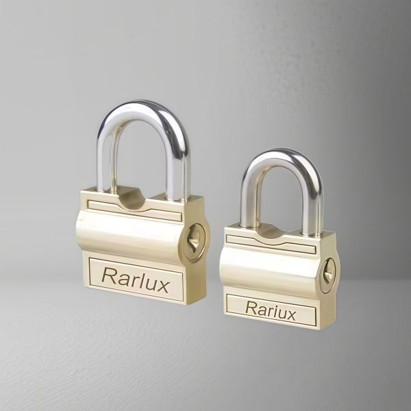 Rarlux Solid Body Padlock Drum-shaped Side Opening Brass Padlock