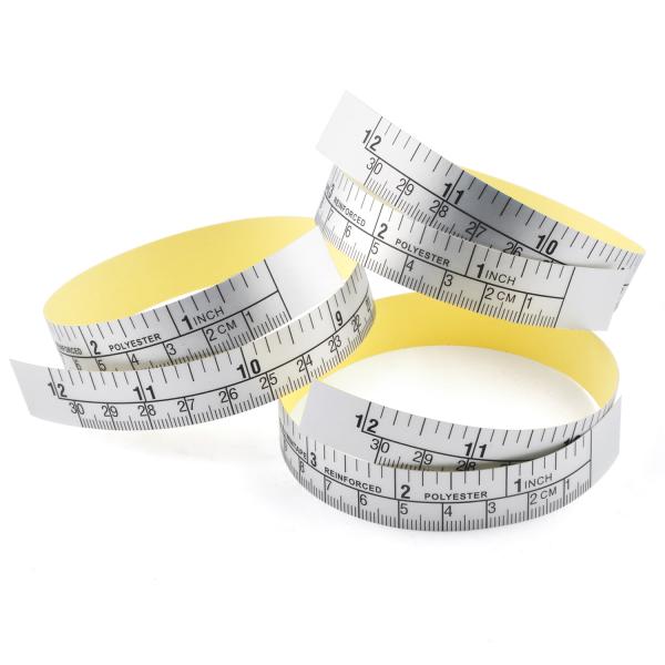 Wintape 12 pulgadas Dirección de medición de derecha a izquierda Guía de medición para el banco de trabajo de plástico a prueba de aceite pegatina de medición de la llave de retroceso