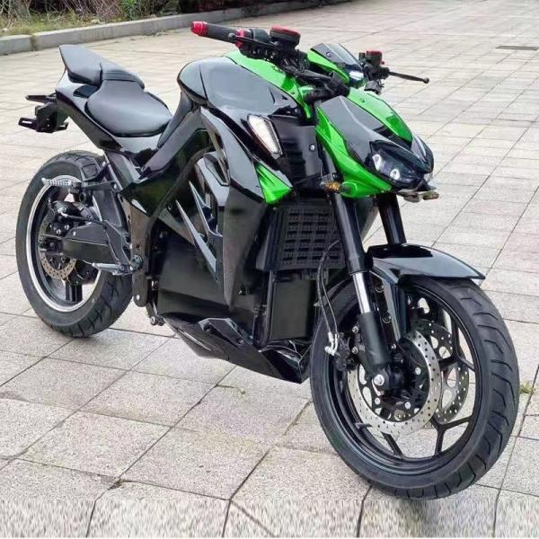 Hot 72V 3000W EEC Electric Motorcycles with Brush Motor and 110/70-17 Front Tire