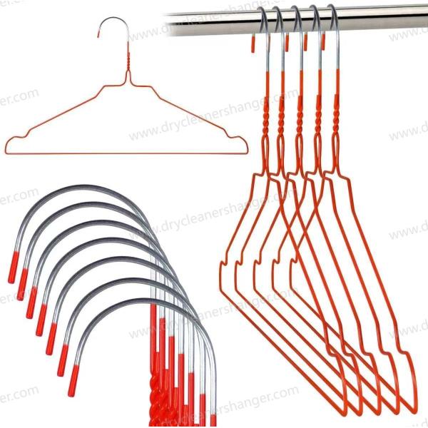 Golden Plastic Coated Wire Clothing Hanger with 650+ Cartons Capacity