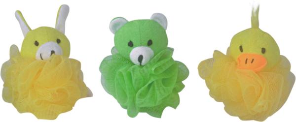 Colorful Shower Mesh Bath Pouf Body Sponge Scrubber / Animal Bath Sponge