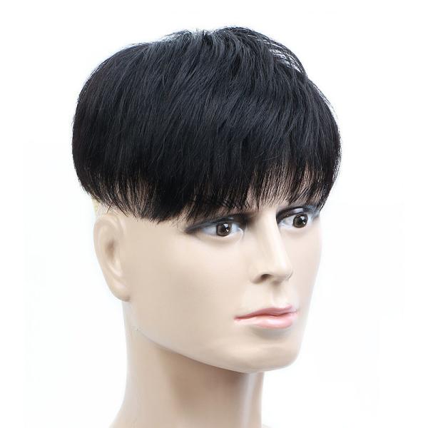 Soft and Shiny Hair Replacement System Toupee Hairpiece Lace Wigs for Men's Hair