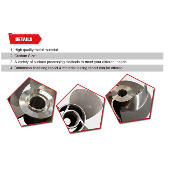 Custom CNC Machining Precision Casting Blades Stainless Steel 304 Outboard Pump Impeller Water Jet Impeller