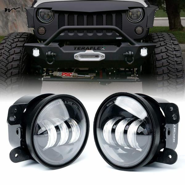 9 x 4,5 x 6 polegadas Dimensões do pacote 4 polegadas 60W LED Fog Lights para Off-Road Driving