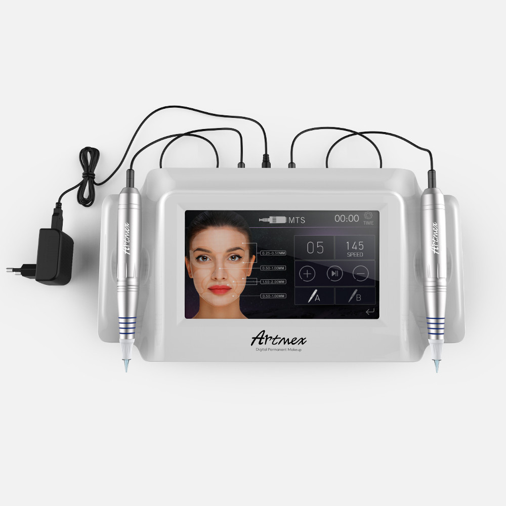 ABS Aluminium Artmex V8 Microneedling Derma Pen PMU and MTS Function Tattoo Machine Kit