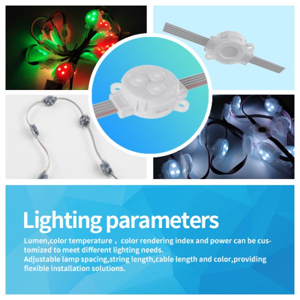 40mm Smart Addressable LED Pixel Light IP67 Waterproof High Brightness for Outdoor Facade and Media Wall