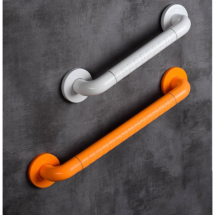 High Quality Non-Slip Toilet Armrest Grab Bar Stainless Steel Nylon Surface Wholesale Disabled Toilet Accessories Bathroom
