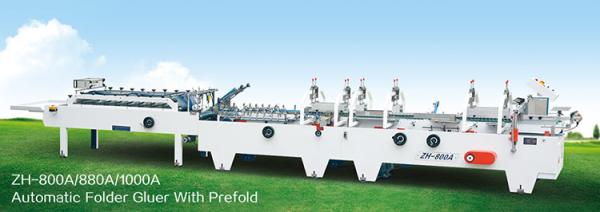 AC220V Crash Lock Bottom Carton Folder Gluer 220m/Min For Printing Industry