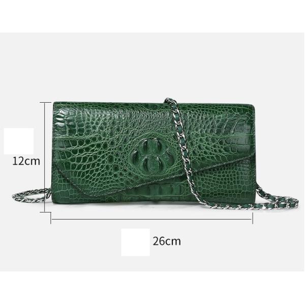 Authentic Crocodile Skin Women Envelop Purse Genuine Alligator Leather Lady Phone Clutch Bag Female Cross Shoulder Bag