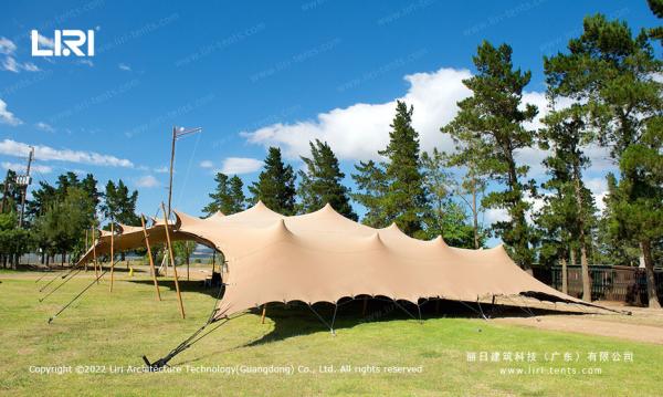 Large Holes Fabric Festival Wedding Event Stretch Tent For 300 Seater