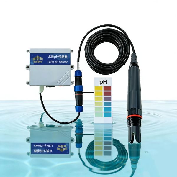 Industrial LoRaWAN Water Quality Online pH Sensor with IP68 Waterproof & Automatic Temperature Compensation
