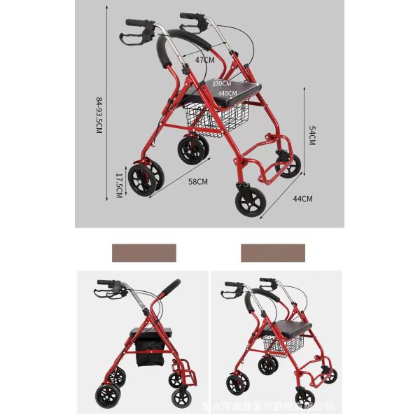 Подшипник Rollator ходя по магазинам Rollator 120KG ходока колеса алюминиевого сплава 4