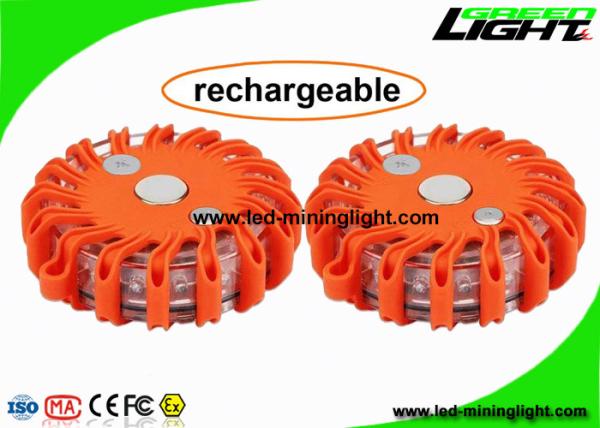 Magnetic Orange LED Safety Flares Road Flashing Light for Roadside Emergency Warning