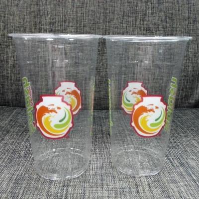 32oz Plastic Disposable Drinking Cup Food Grade Pet Takeaway Cold Drinking With Logo
