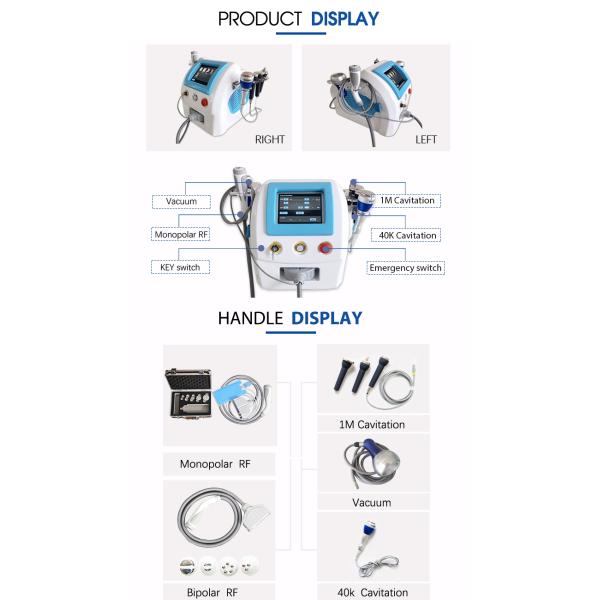 Multi-Language Cellulite Reduction Slimming Cavitation Machine with Vacuum RF Technology