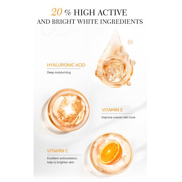 Wholesale Brightening Anti-spots Vc Serum Beauty Vitamin C Face Serum China Personal Care Female OEM ODM Private Label Service