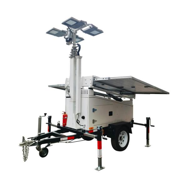 Solar LED Light Tower With 4*100W LED Lamps For Work Sites Lighting
