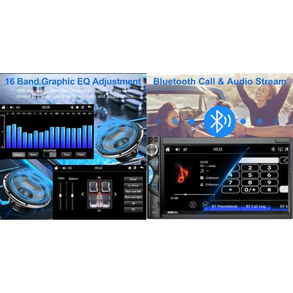 USB 7 дюймовый Android Автомобильный стерео 1024 * 600 IPS Screen Автомобильный стерео Внешний микрофон