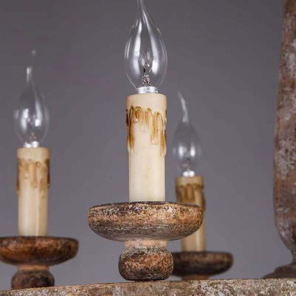 America cottage Farmhouse vintage wheel wooden chandelier woodern lamp(WH-CI-115)