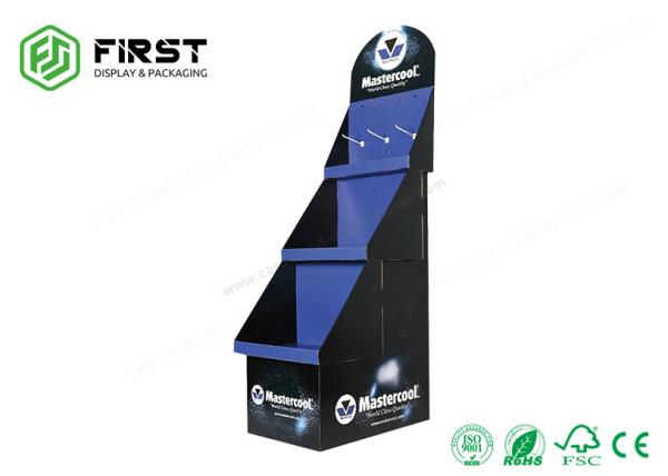 Light Weight Cardboard POP Displays , Customized Hanging Corrugated Floor Hook Displays