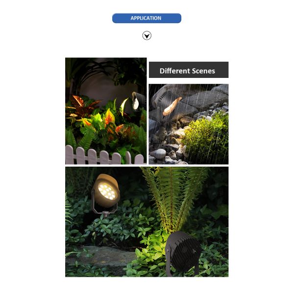LED Garden Spot Light with Adjustable Focus Diameter 160MM 36W Built-in DMX512