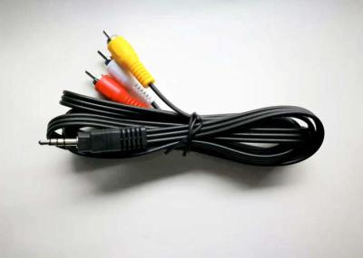 mini jack-3RCA vídeo masculino de 3.5mm TRRS e cabo de transmissão de dados 1.5meter de AudioCable