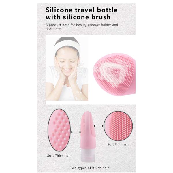 Электрический силиконовый стиральщик для лица Силиконовые бытовые изделия Серый Розовый