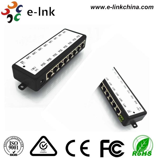 8-Port 10 / 100M Passive POE power supply with RJ45 connectors 12-57V DC