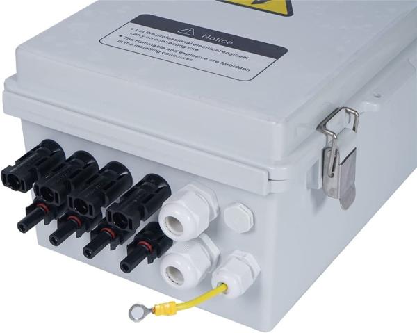 12 in 2out 500vac Longmax Power Meter Box Solar Combiner with 10A Rated Current Fuse