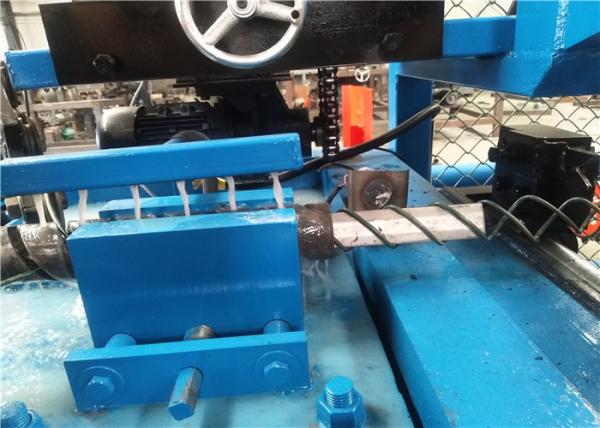 Two Wire Galvanized Automatic Chain Link Fencing Machine , Diamond Mesh Machine