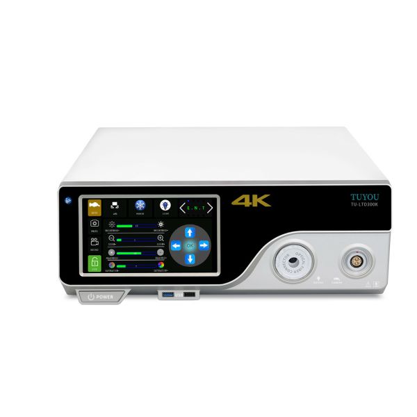 AI 4K UHD Endoscopic Camera System Built-in 100W LED Light Source & 4K Recorder 1/1.8 Sony CMOS Surgical Laparoscopy Imaging Equipment