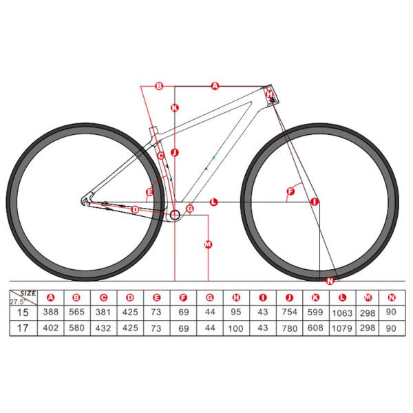 27,5 волокно MTB углерода дюйма T800 обрамляет внутренние кабели никакие этикеты