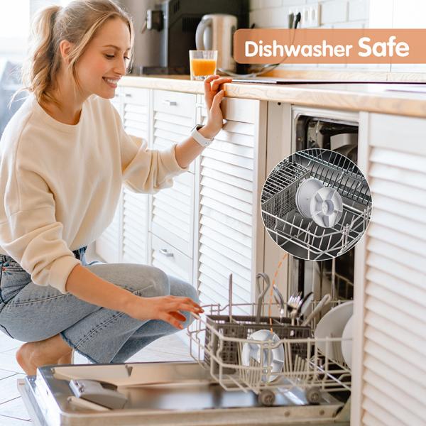 Stackable Divided Plastic Food Containers White Round Shape BPA Free Meterial