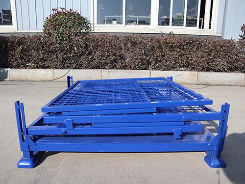 500 - 1000kg Heavy Duty Wire Mesh Pallet Cage For Warehouse Storage