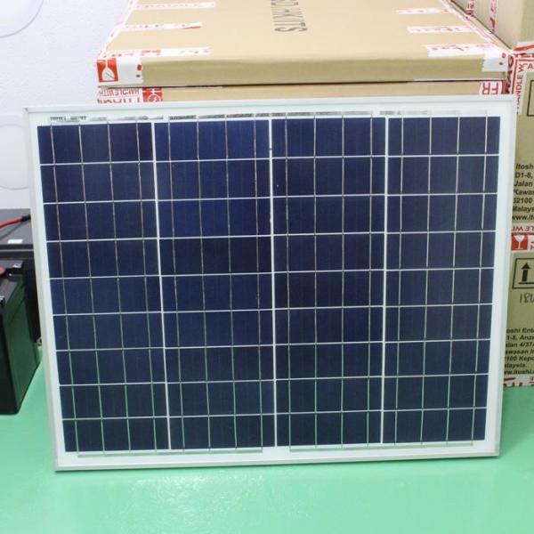 Aluminum 60w Crystalline Solar Panel 21.6v Circuit Voltage Low - Iron Glass