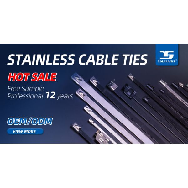 Fire Resistance Stainless Steel Zip Ties 8mm Width 0.4mm Thickness Polished Surface