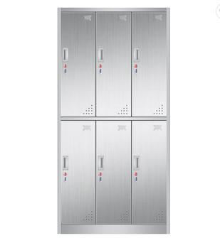 Stainless Steel 6 Door Medicine Display Cabinet , Durable Home Clothing Multi Function Locker