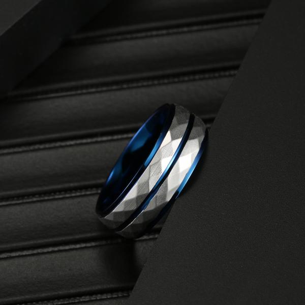 Punk Line Stainless Steel Ring Personality Fidget Spinner Rings For Women Men