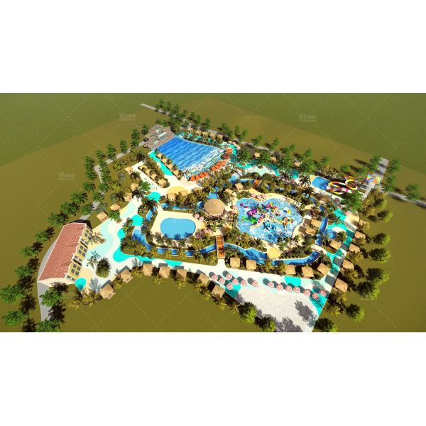 Five Star Hotel Resort Fiberglass Amusement park reosrt water slide with