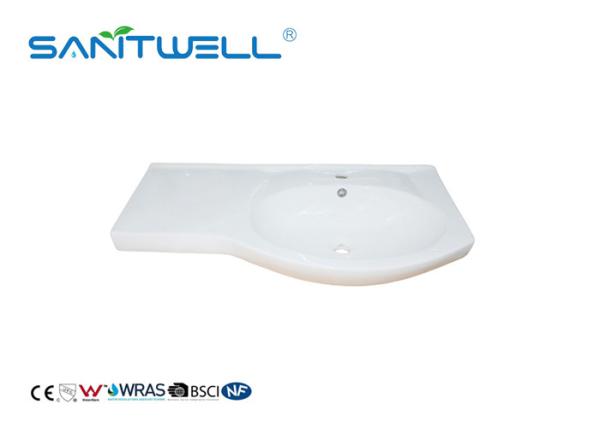 White Rectangular Shape Counter Top Wash Basin Bathroom Wash Basin For Hand Clean
