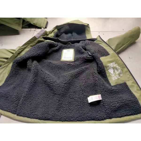 Fashion Olive Outdoor Boys Heavy Winter Coat Polar Fleece Linning Keep Warm