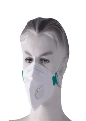 3 Ply Disposable Face Mask , Asbestos Dust Mask Folded With Valve For Painting / Spraying Workshop