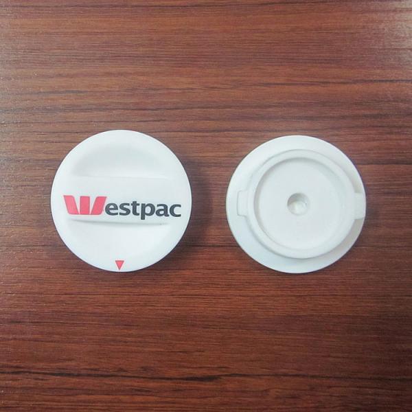 Shenzhen material  saving box , coin box bank diameter 5.1 cm PVC lid toy parts