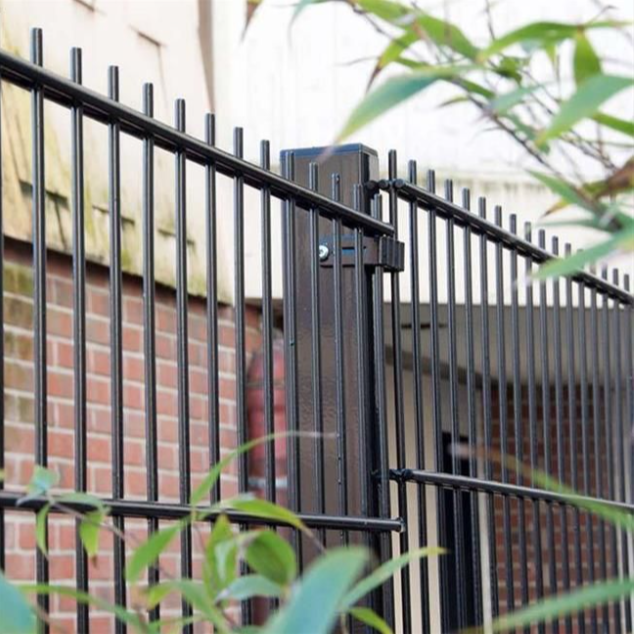 Twin Rail Double Wire Fence Panel Vertical Rod Security System