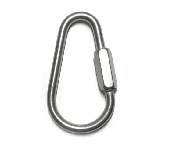 Stainless Steel 304 Metal Spring Hooks Polished Steel Zinc Plated Pear Shaped nickel plate pear shape link