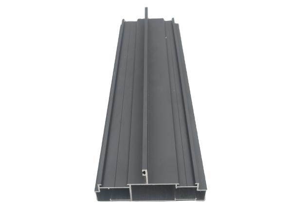 Powder Coating Gray Aluminium Window Extrusions Wind Resistance
